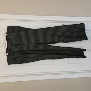 Gray striped dress pants